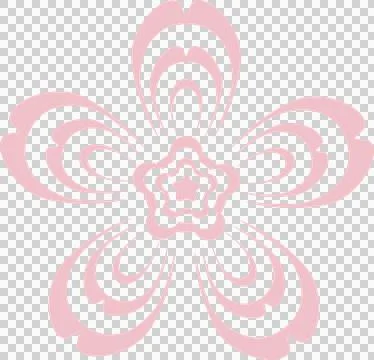 Cherry Blossom Icon image. Suitable for mobile application on transparent, .. Stock Illustration