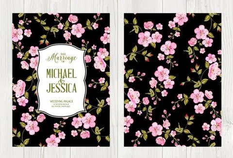 The Cherry blossom Stock Illustration