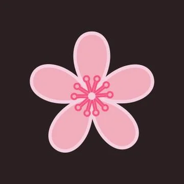 Cherry blossom logo vector Stock Illustration