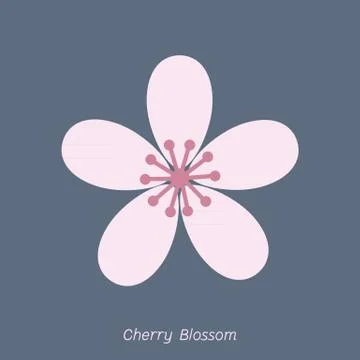 Cherry blossom logo vector Stock Illustration
