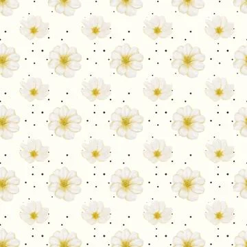 Cherry blossom pattern design for fabric and packaging use with floral elemen Stock Illustration