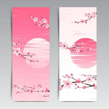 Cherry blossom realistic vector, sakura, japan, background Illustration Stock Illustration