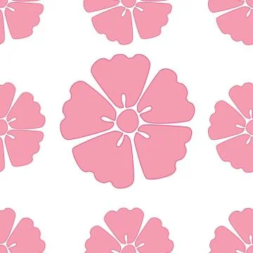 Cherry blossom sakura seamless pattern background Illustrazione stock