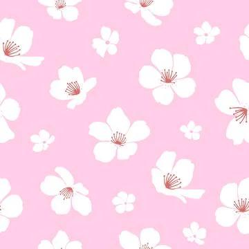 Cherry blossom seamless pattern. Illustrazione stock