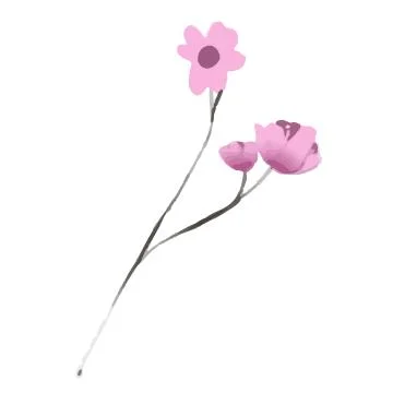 Cherry blossom Spring flower background with butterflies Stock Illustration