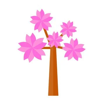 Cherry blossom tree. Cherry blossoms in spring season. Stock Illustration