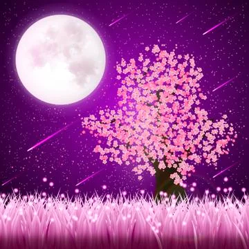 Cherry Blossom tree Illustrazione stock
