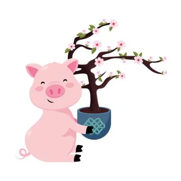 Cherry blossom tree Stock Illustration