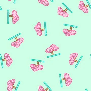 Cherry blossom viewing spring vector seamless pattern Stock Illustration