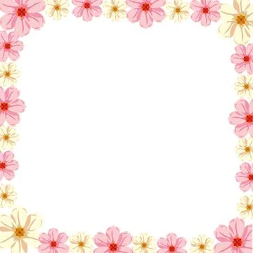 Cherry blossoms frame Illustrazione stock