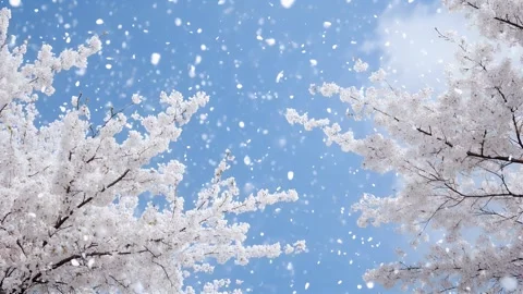 Cherry Blossoms in Full Bloom Stock Footage 306710918