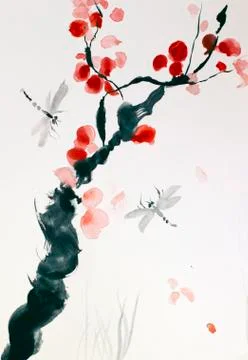Cherry blossoms Illustrazione stock