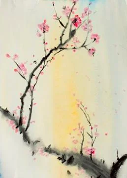 Cherry blossoms Stock Illustration