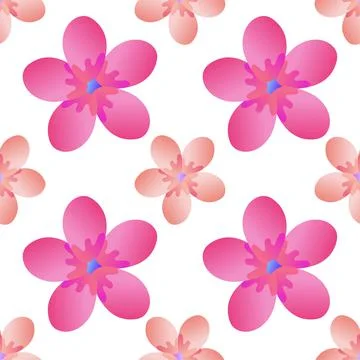 Cherry blossoms seamless pattern textile print. repeat pattern background des Illustrazione stock