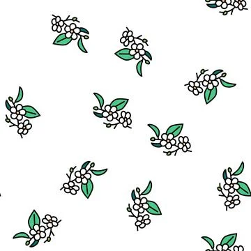 Cherry blossoms vector seamless pattern Stock Illustration