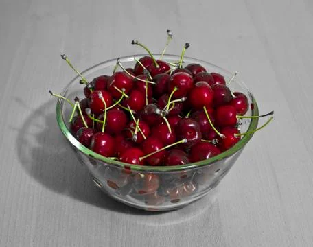 Cherry bowl Stock Photos