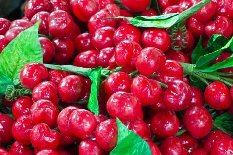 Cherry bunch Stock Photos