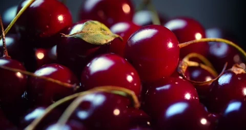 Cherry burgundy, macro rotating panel Video stock 112675967