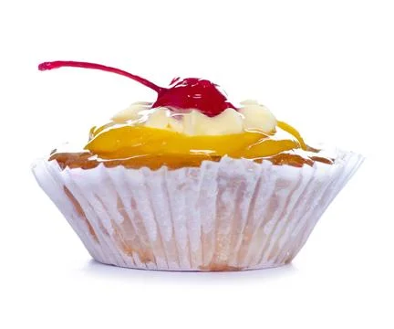 Cherry cake basket Stock Photos