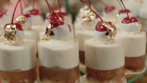 Cherry Cake Stock Footage 99195620