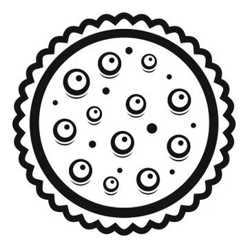 Cherry on cake icon, simple style Stock Illustration