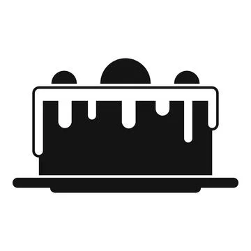 Cherry cake icon, simple style Stock Illustration