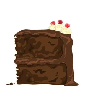 Cherry cake Stock Illustration