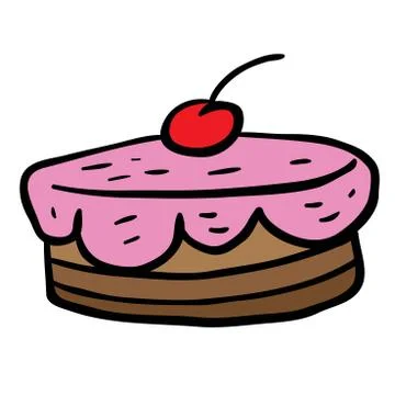 Cherry cake Stock Illustration