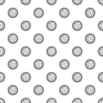 Cherry on cake pattern seamless 스톡 일러스트