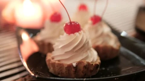 Cherry on the cake is placed Stock Footage 62677618