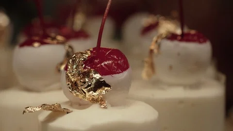 Cherry Cakes Stock Footage 99195649
