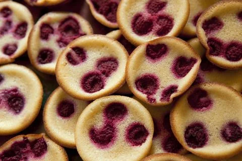 Cherry cakes Stock Photos