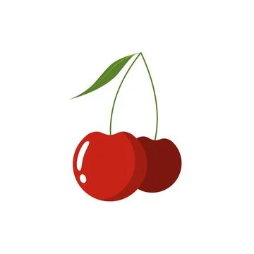 Cherry cartoon vector illustration. Cute Cherry character Stock Illustration
