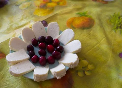 Cherry cheese Stock Photos