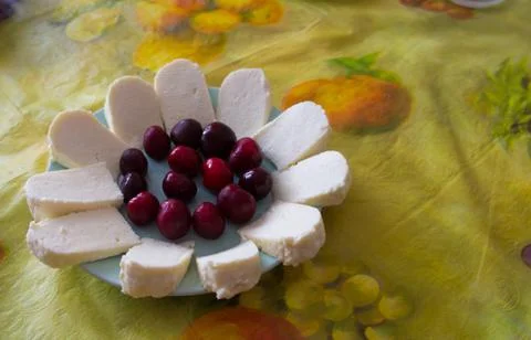 Cherry cheese Stock Photos