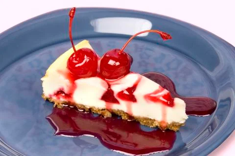 Cherry cheesecake Stock Photos