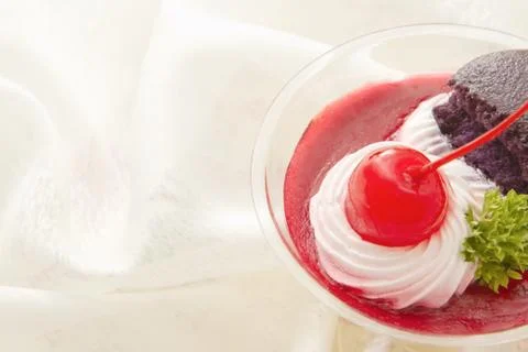 Cherry cheesecake Stock Photos