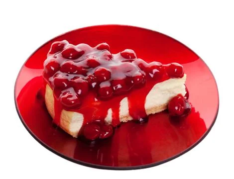 Cherry cheesecake Stock Photos