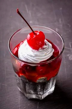 Cherry cheesecake Stock Photos