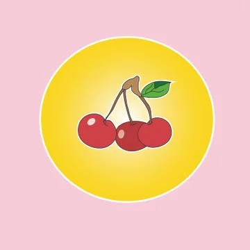 Cherry circle Stock Illustration