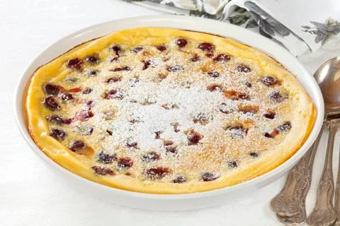 Cherry clafoutis Stock Photos