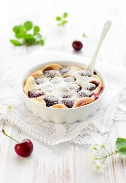 Cherry Clafoutis Stock Photos