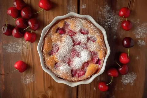 Cherry Clafoutis Stock Photos