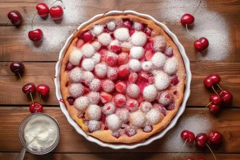 Cherry Clafoutis Stockfoto's