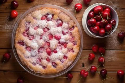 Cherry Clafoutis Stock Photos