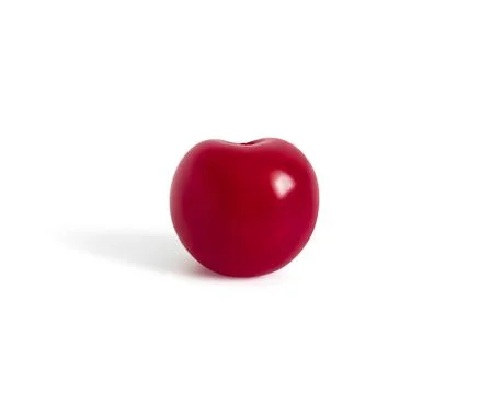 Cherry close up. Cherry isolated on white. Red berry. Stock Photos