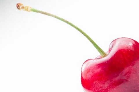 Cherry close up on a white background Stock Photos