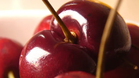 Cherry closeup Video stock 112108367