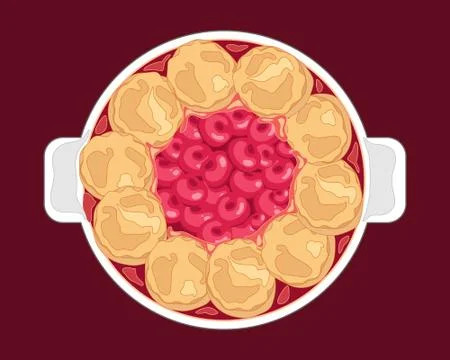 Cherry cobbler Stock Illustration