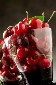 Cherry cocktail 2 Stock Photos